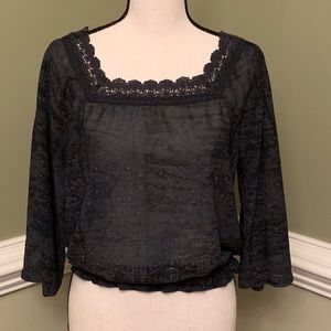 Maurices Elastic Waist Blouse with Lace